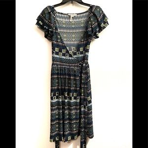 BCBGeneration Geometric Wrap Dress